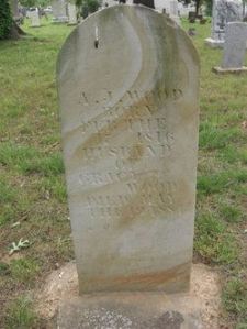 A.J Wood tombstone, Marshall Cem